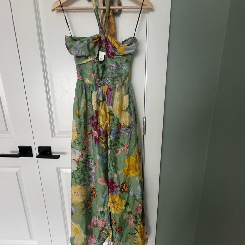 H&M Floral Maxi Dress - Green and Yellow